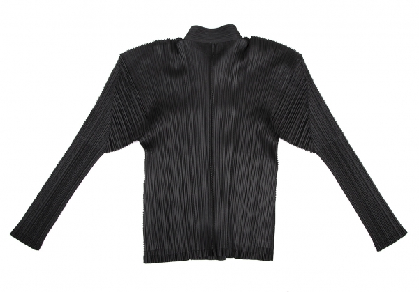PLEATS PLEASE Chinese Button Design Cutting Jacket Black 4 