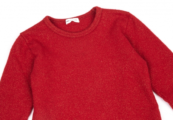 COMME des GARCONS Glitter Knit Sweater (Jumper) Red S-M | PLAYFUL