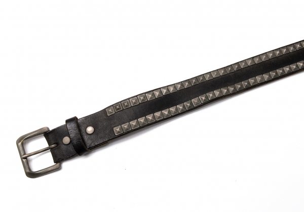 Yohji Yamamoto POUR HOMME Studs Leather Belt Black