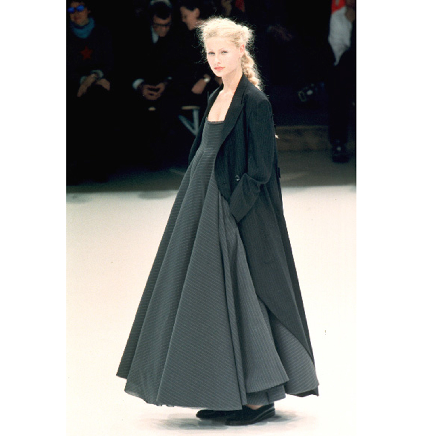 1995ss yohji yamamoto femme ロングジャケット 黒カラーブラック