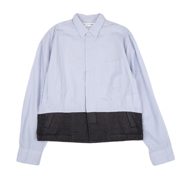 COMME des GARCONS SHIRT Hem Blouson Switching Stripe Shirt