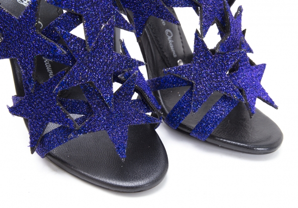 TSURU BY MARIKO OIKAWA Glitter star heel sandals Blue 35 | PLAYFUL
