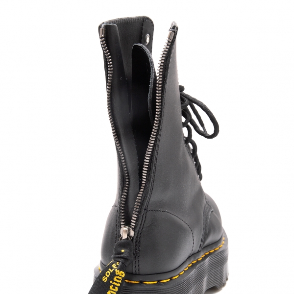 Y's × Dr Martens 10 EYE Quad Back Zip Boots Black US 8 | PLAYFUL