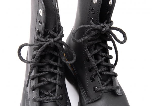 Y's × Dr Martens 10 EYE Quad Back Zip Boots Black US 8 | PLAYFUL