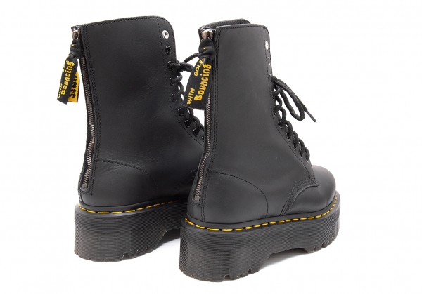 Y's × Dr Martens 10 EYE Quad Back Zip Boots Black US 8 | PLAYFUL