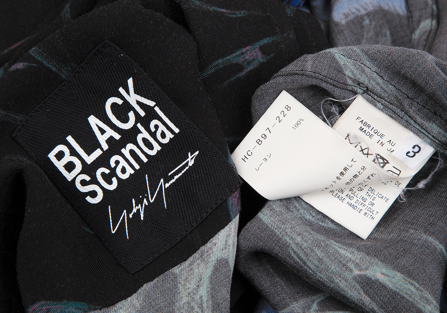 Yohji Yamamoto ロングシャツ サイズ3 黒 ブラック