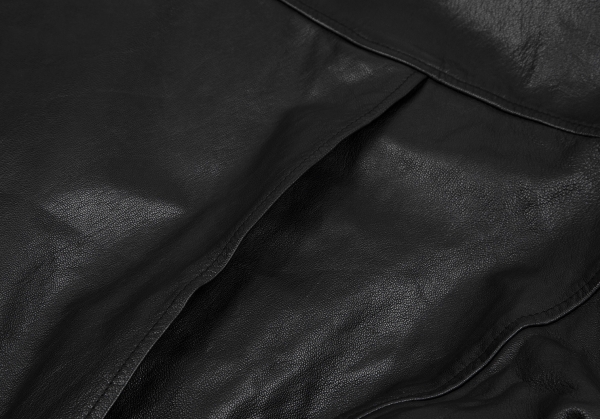 RIM.ARK Off Shoulder Leather Riders Jacket Black Free | PLAYFUL