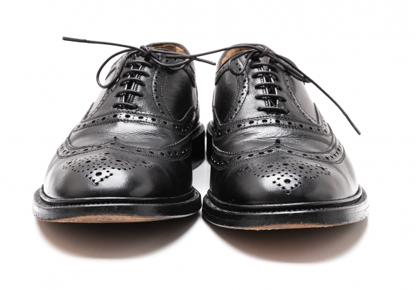 COMME des GARCONS HOMME PLUS Made by Tricker's Wing tip Leather Shoes Black  US About 9.5