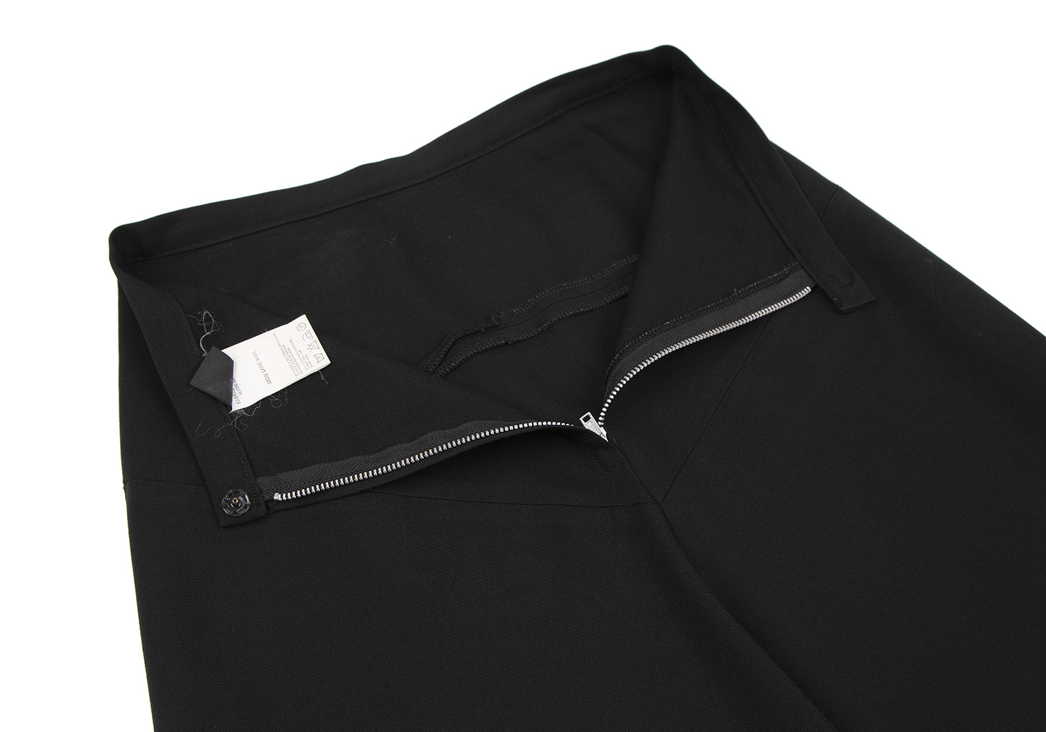 ワイズY's ウールフィッシュテールスカート 黒2