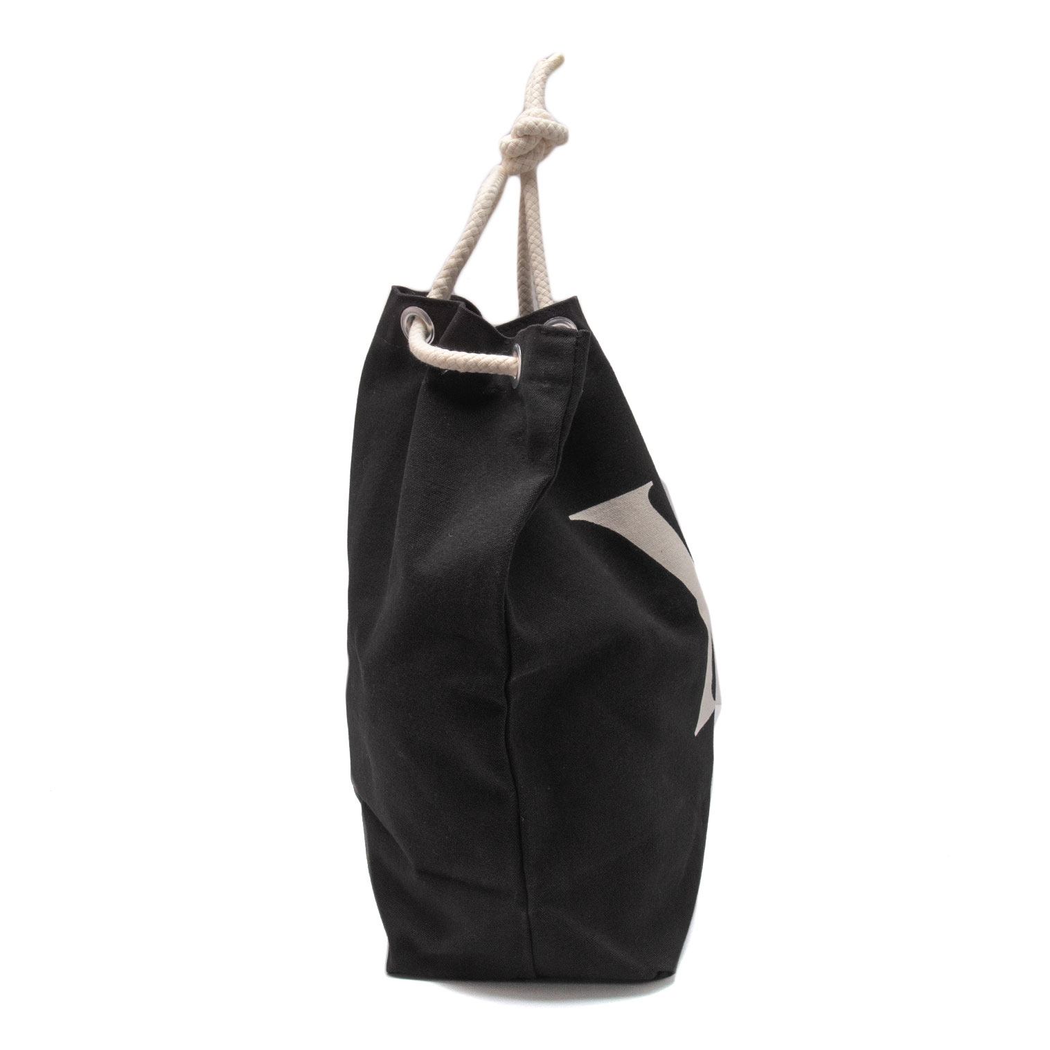 ネイビー×黒Y-3 の個性的な巾着バッグ