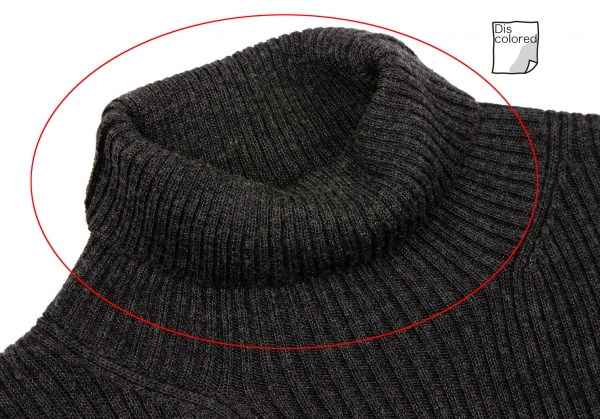 Yohji Yamamoto FEMME Wool Rayon High-Neck Knit Sweater (Polo Neck