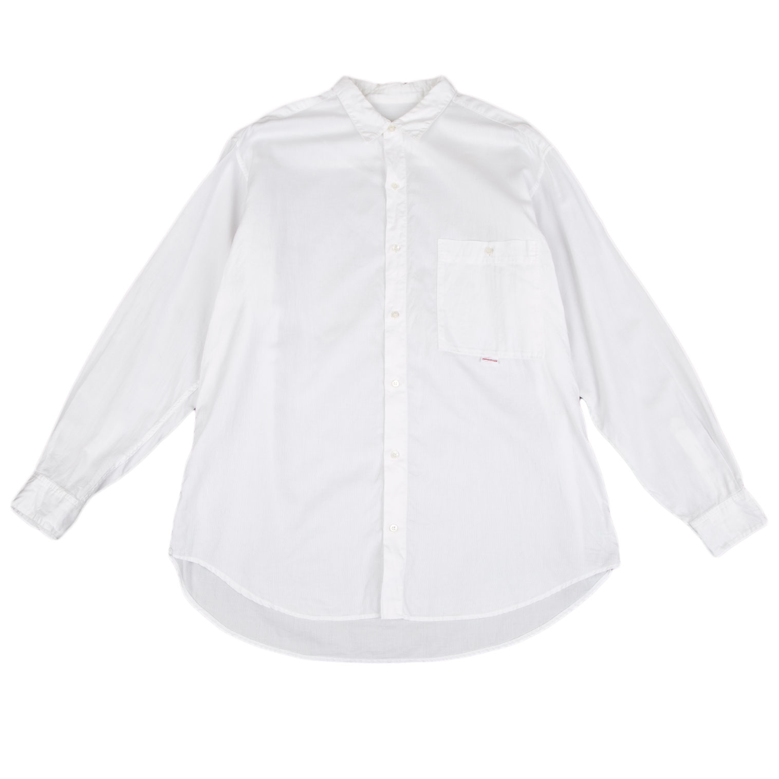 【美品・貴重】Papas+　長袖　シャツ　ホワイト　刺繍　Lサイズ日本製