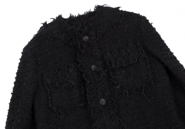 JUNYA WATANABE COMME des GARCONS Fringe Tweed Jacket Black M | PLAYFUL