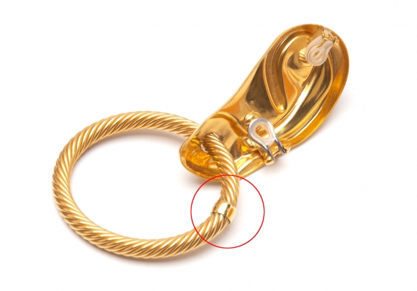GUCCI Tie Clip Clasp Cufflinks Set GG Logo Gold Silver Color Men's