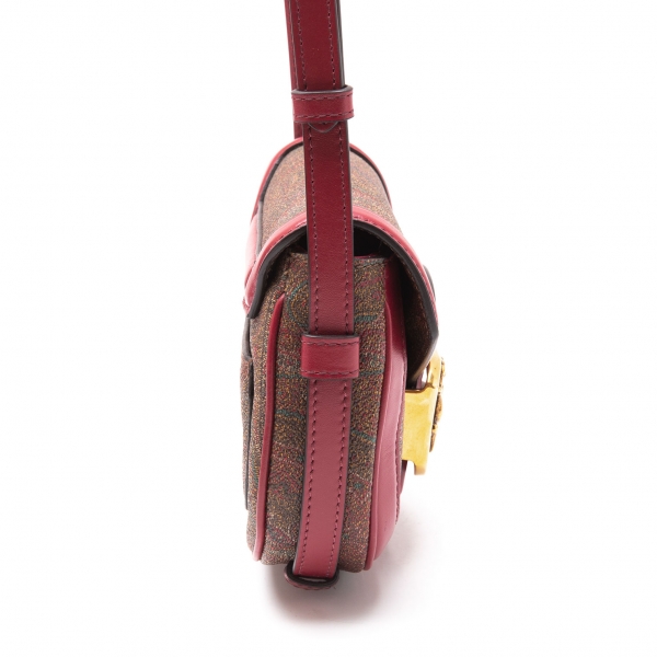ETRO colour-block leather shoulder strap - Purple