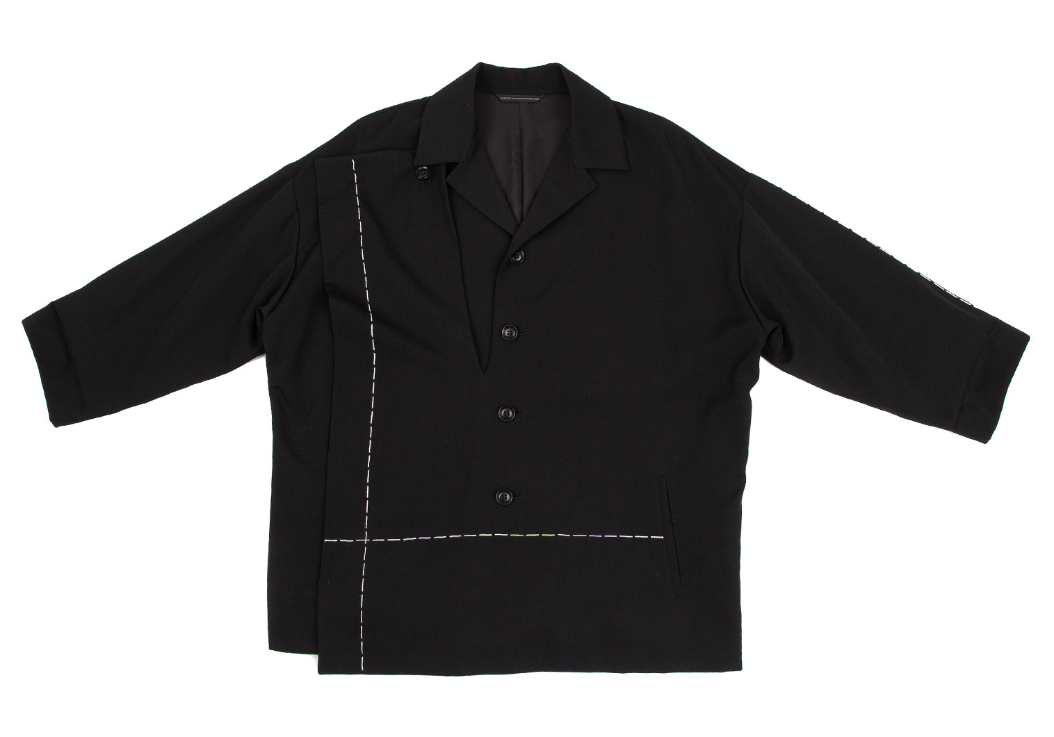 ワイズ 変形ジャケット 2 ブラック ギャバ 安全Shopping - スーツ