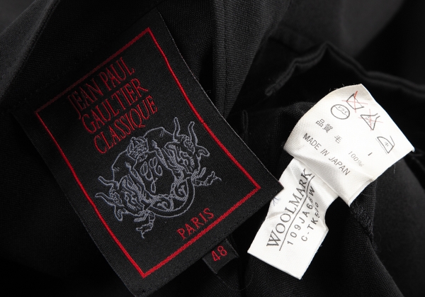 Jean-Paul GAULTIER CLASSIQUE Wool Harrington Jacket Black 48 | PLAYFUL