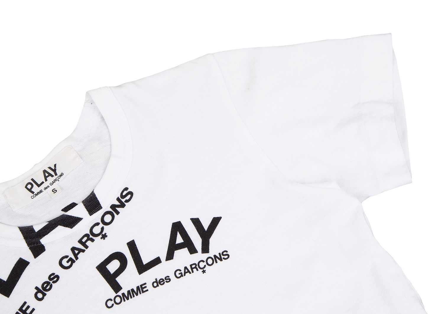 プレイ コムデギャルソンPLAY COMME des GARCONS ロゴ製品プリントT ...