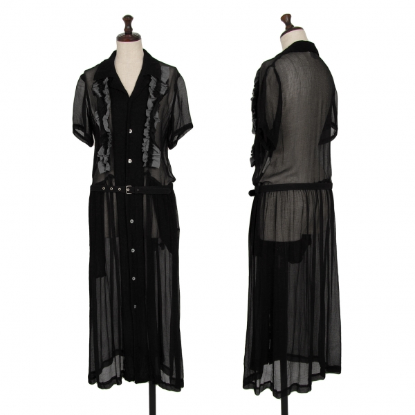 COMME des GARCONS COMME des GARCONS Chiffon Shirt Dress Black XS