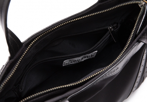 Jean Paul GAULTIER Detachable Side Pocket Design Bag Black | PLAYFUL