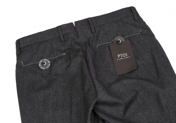 BEAMS Wool Tapered Pants (Trousers) Charcoal 44 | PLAYFUL