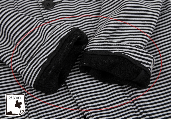 ENGINEERED GARMENTS Cotton Poly Stripe Sweat Jacket Grey,Black XS