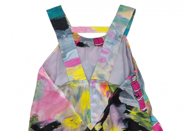 TSUMORI CHISATO Printed Silk Sleeveless Dress Multi-Color 2 | PLAYFUL