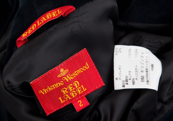 Vivienne Westwood Red Label Asymmetric Short Velor Jacket Navy 2 