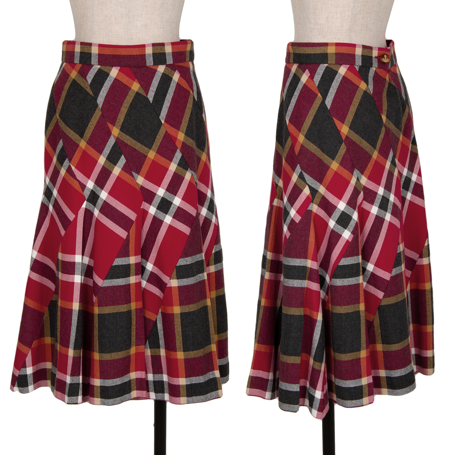 Vivienne Westwood RED LABEL ウールチェックスカート - ミニスカート