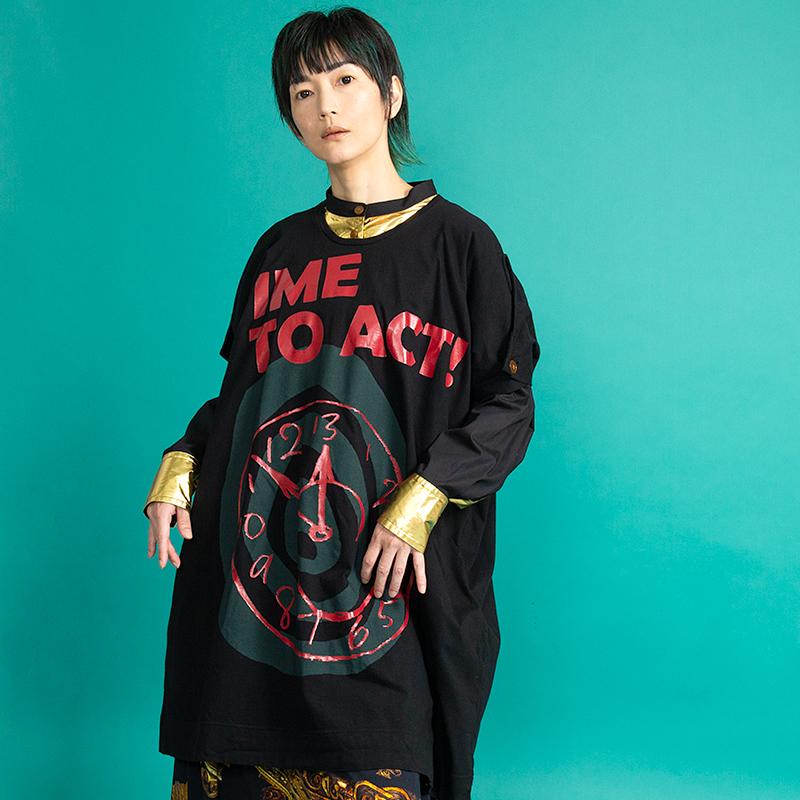 Vivienne Westwood RED LABEL】黒 変形カットソー 3-