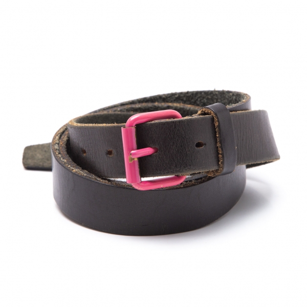 COMME des GARCONS HOMME PLUS Colour Buckle Leather Belt Black