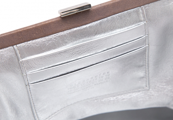 Maison Margiela Paper leather clutch bag - Grey