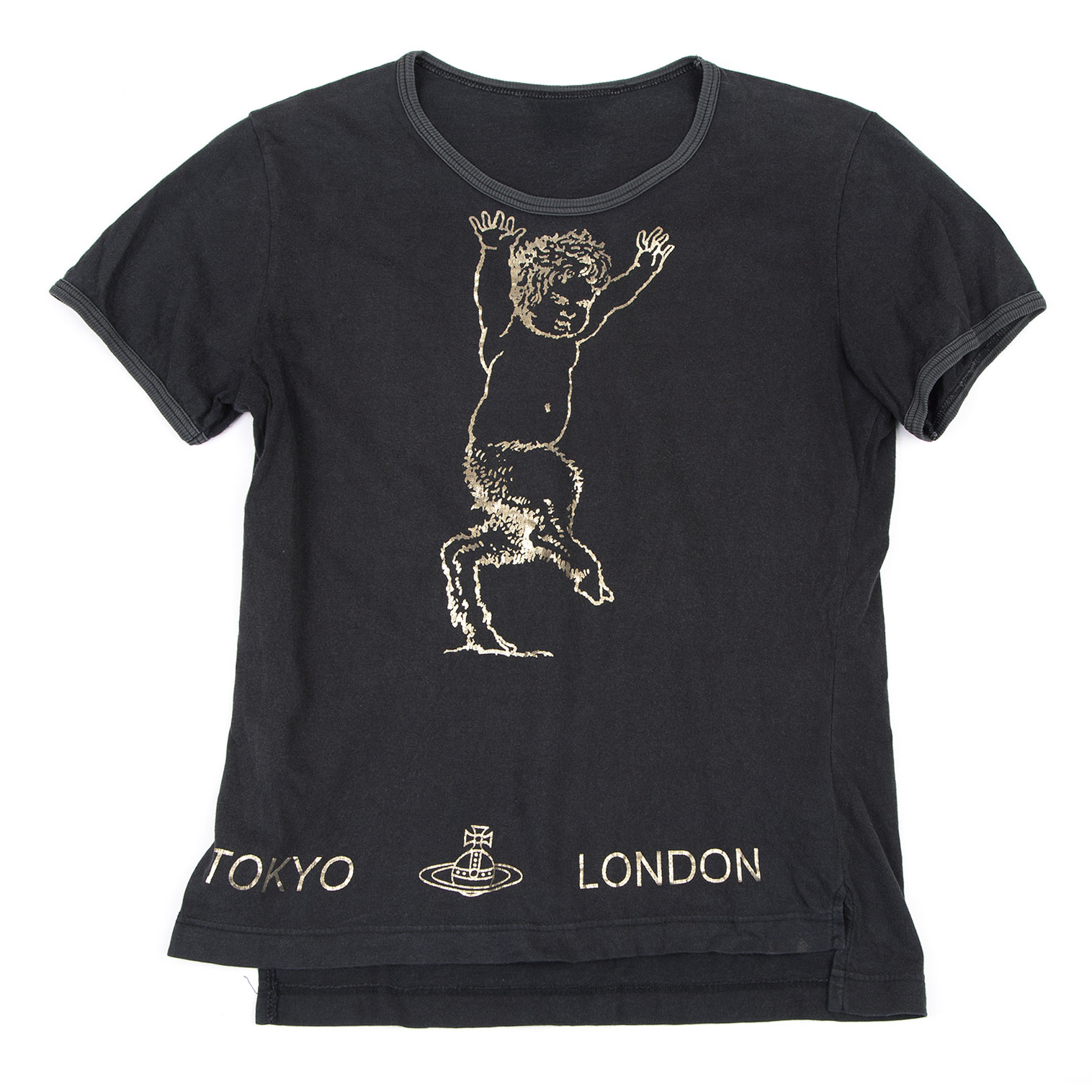 ViVienne Westwood レタリングTシャツ Mサイズ ヴィヴィアン袖丈15cm ...