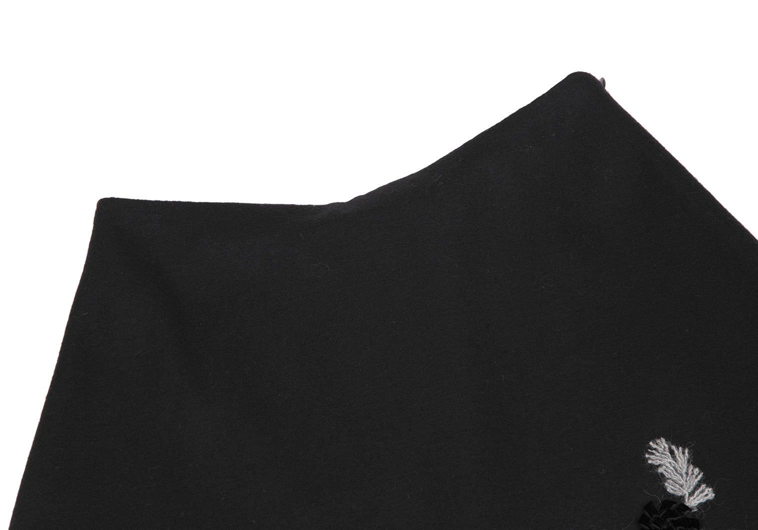 シビラSybilla リーフ装飾フレアスカート 黒M