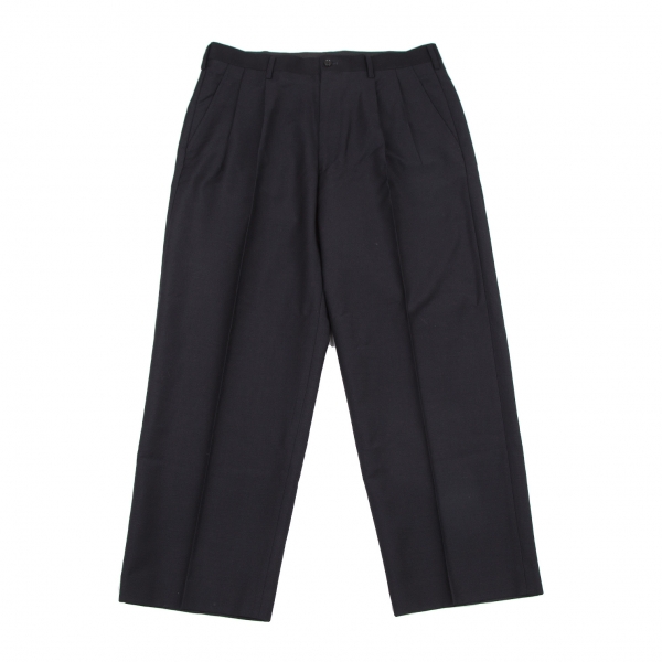 Yohji Yamamoto POUR HOMME Tuck Pants (Trousers) Navy M-L | PLAYFUL