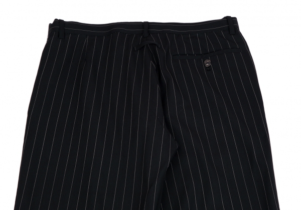 Jean-Paul GAULTIER HOMME Wool Striped Pants (Trousers) Black 48