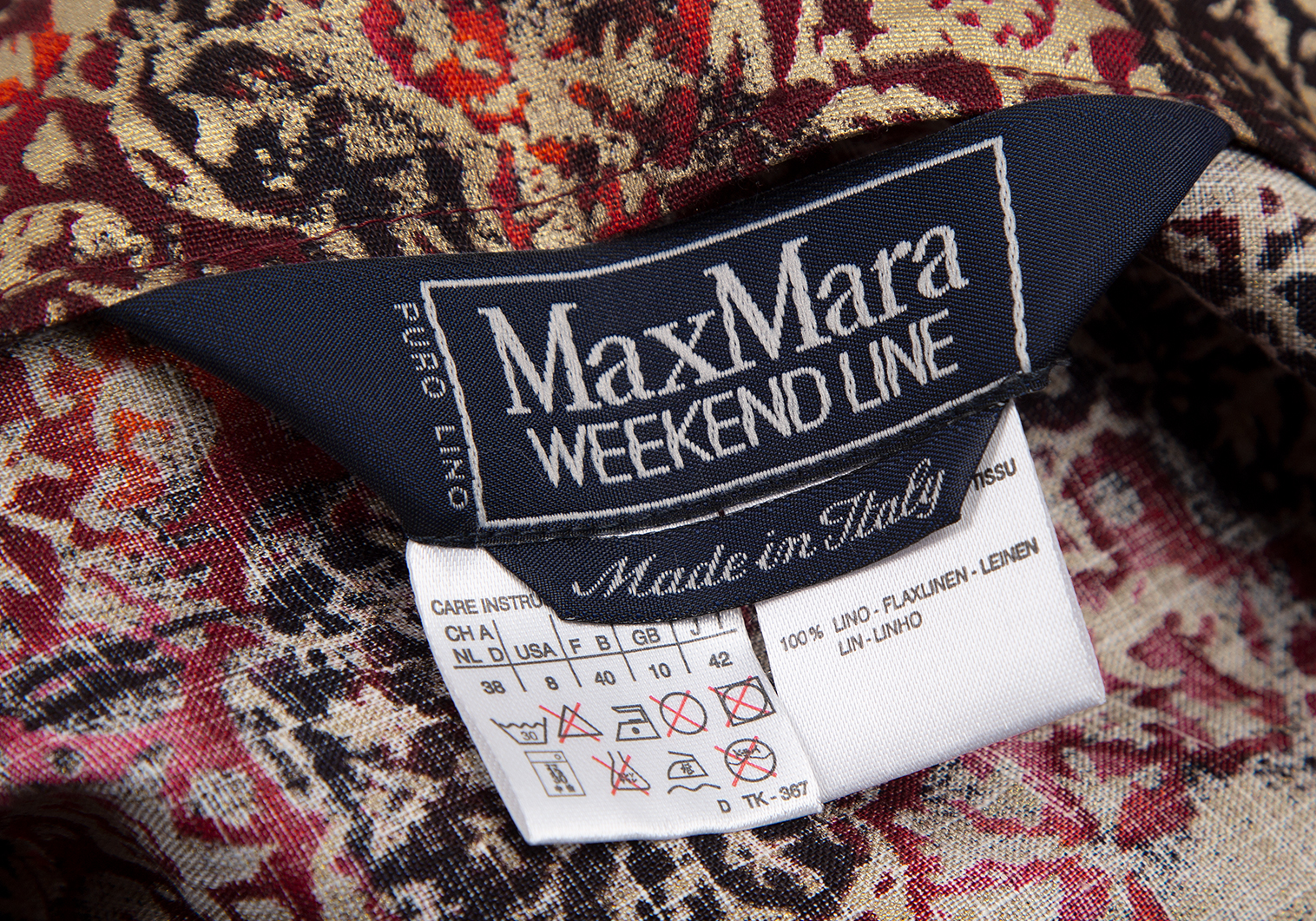マックスマーラMax Mara WEEKEND リネンフラワープリントスカート