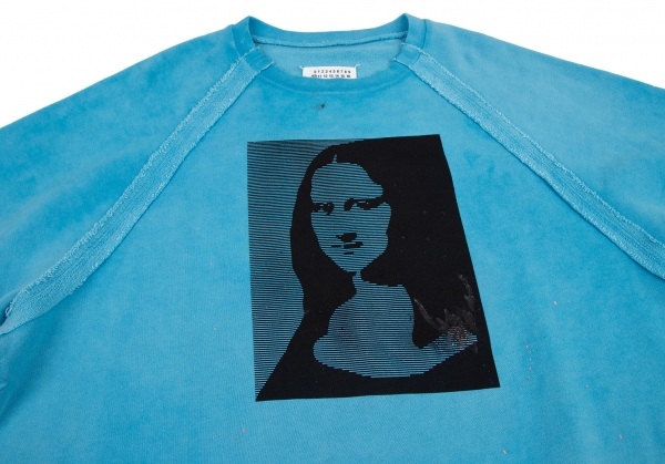 Maison Margiela Mona Lisa Print Inside-out Over-sized Sweat Shirt