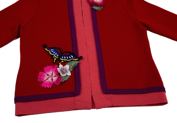 Gucci Pink Hydrangea Bloom Scarf Denim Jacket