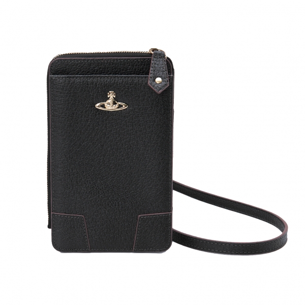 Vivienne Westwood EXECUTIVE Smartphone Shoulder Wallet Black | PLAYFUL