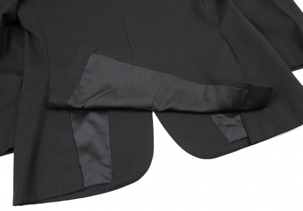 BURBERRY BLACK LABEL Pinstripe Tailored Jacket Black 42L | PLAYFUL