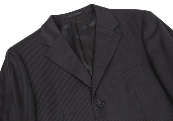 BURBERRY BLACK LABEL Pinstripe Tailored Jacket Black 42L | PLAYFUL