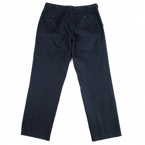 Navy Blue Linen & Cotton Suit Pants