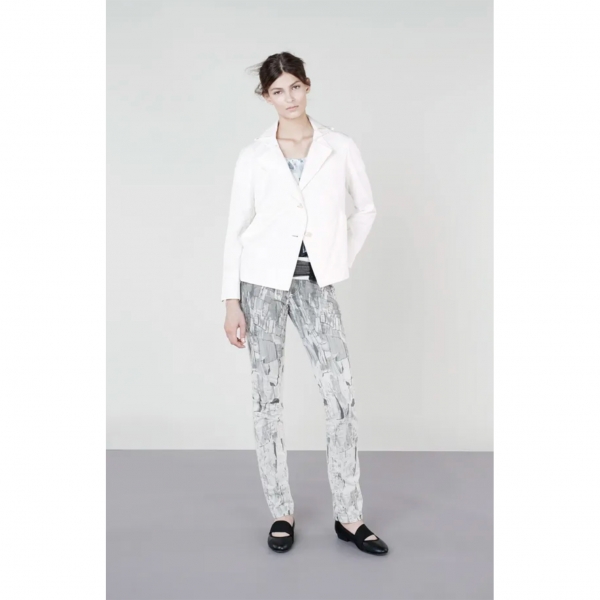 ISSEY MIYAKE Stretched Jacquard Pants (Trousers) Grey 1 | PLAYFUL