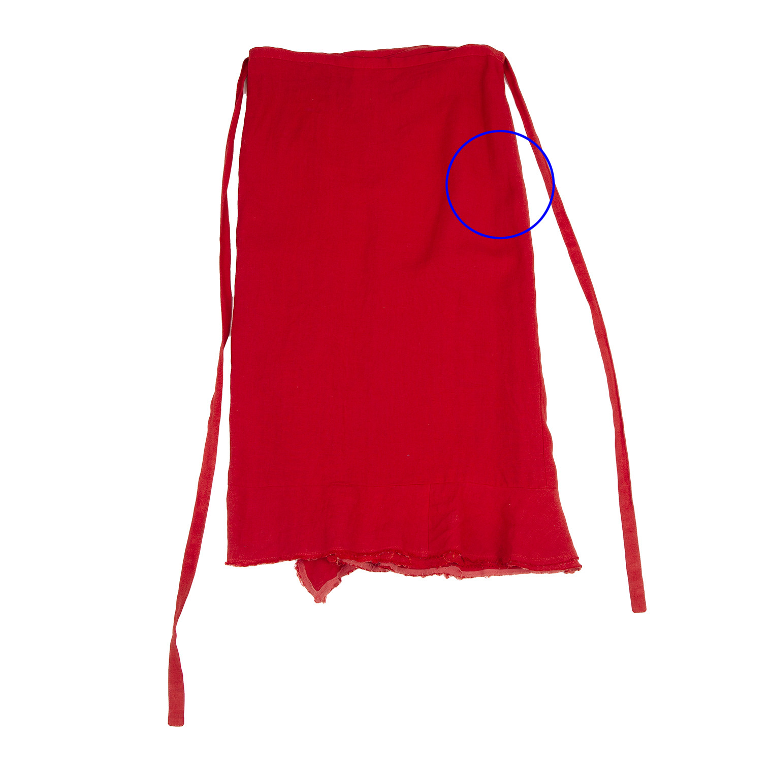 コムデギャルソンCOMME des GARCONS リネン製品染めラップスカート 赤M位