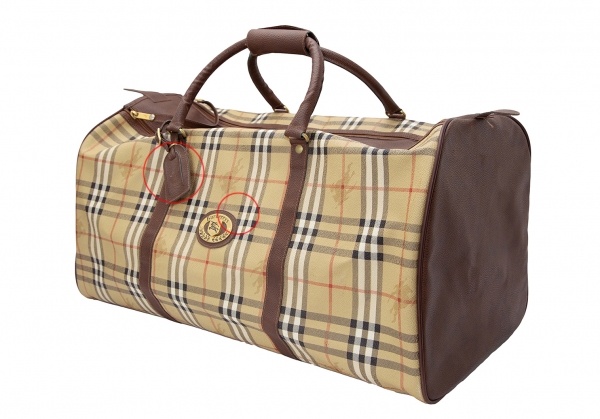 Bags, Burberry London Boston Handbag Speedy 4 Beige Brown Red And Slightly  White