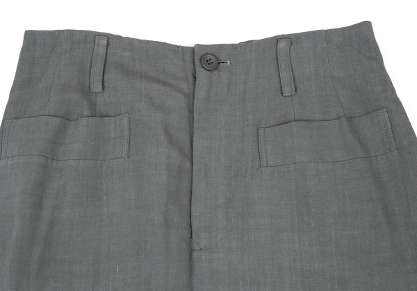 ISSEY MIYAKE Linen Rayon Slit Design Skirt Grey M | PLAYFUL