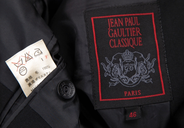 Jean Paul GAULTIER CLASSIQUE Wool Jacket Black 46 | PLAYFUL