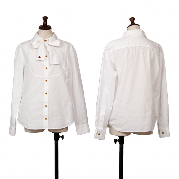 Vivienne Westwood Red Label Switching Ribbon Tie Shirt White 3