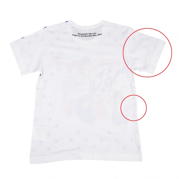 COMME des GARCONS Elizabeth Murray Printed Dot T-shirt White L